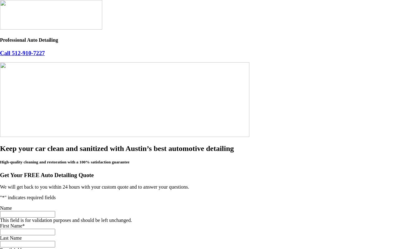 Homepage of Auto Detailing Austin LLC's website