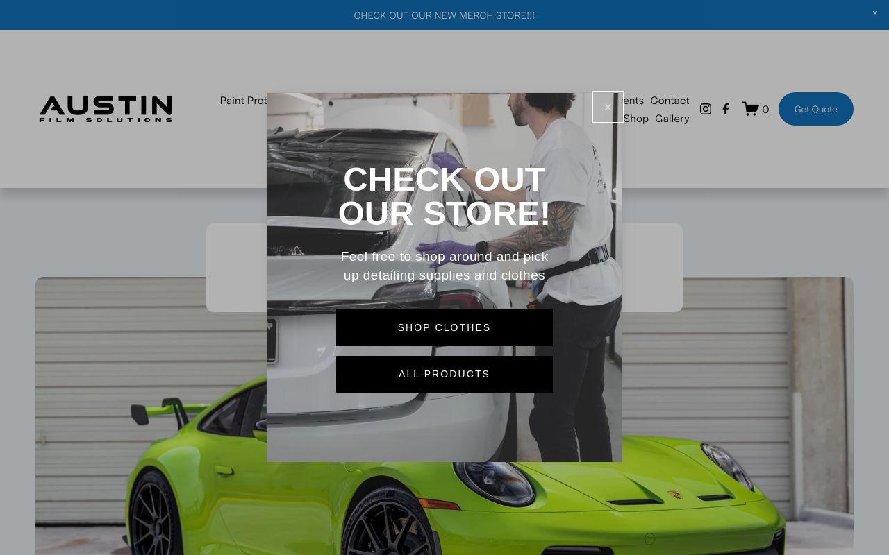 Homepage of Austin Film Solutions's website
