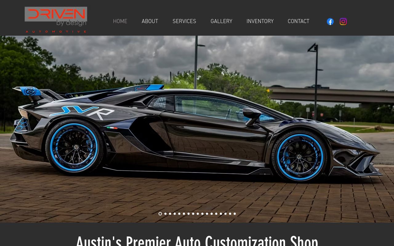 Homepage of Driven By Design's website