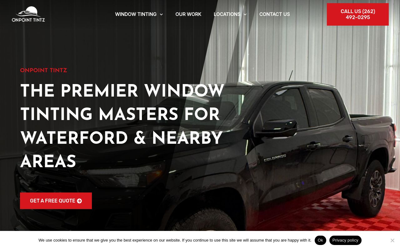 Homepage of OnPoint Tintz's website