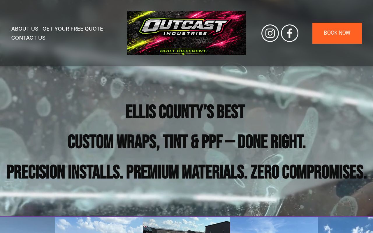 Homepage of Outcast Industries's website