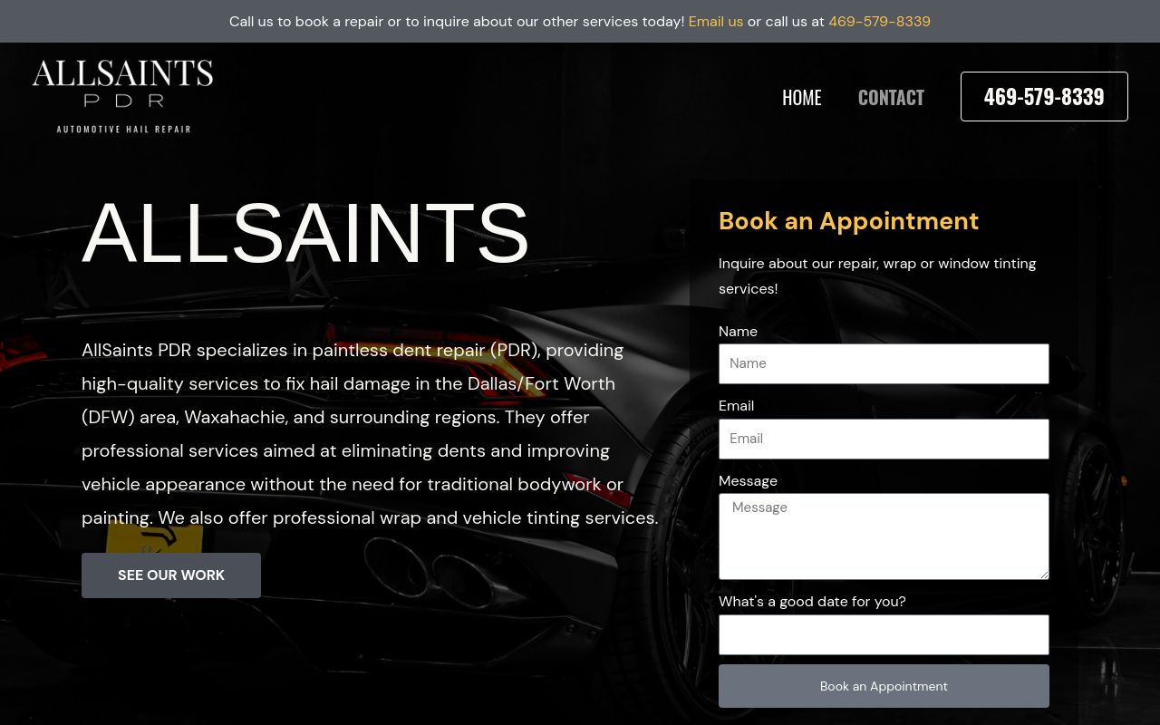 Homepage of ALLSAINTS PDR WAXAHACHIE's website